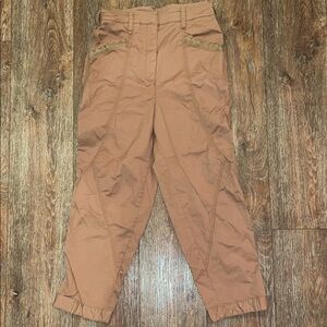 Anthropologie Tan Cargo Pants Relaxed Fit, Size 6